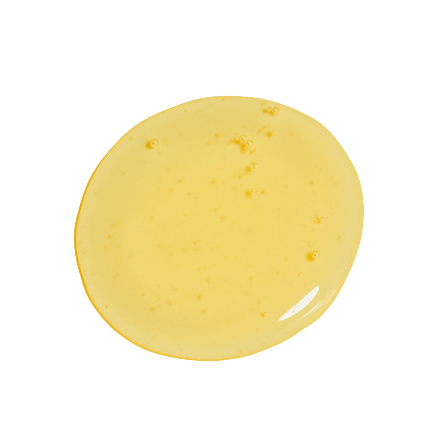 Halo42 skincare copaiba infused balancing body wash liquid close up to show beautiful amber color