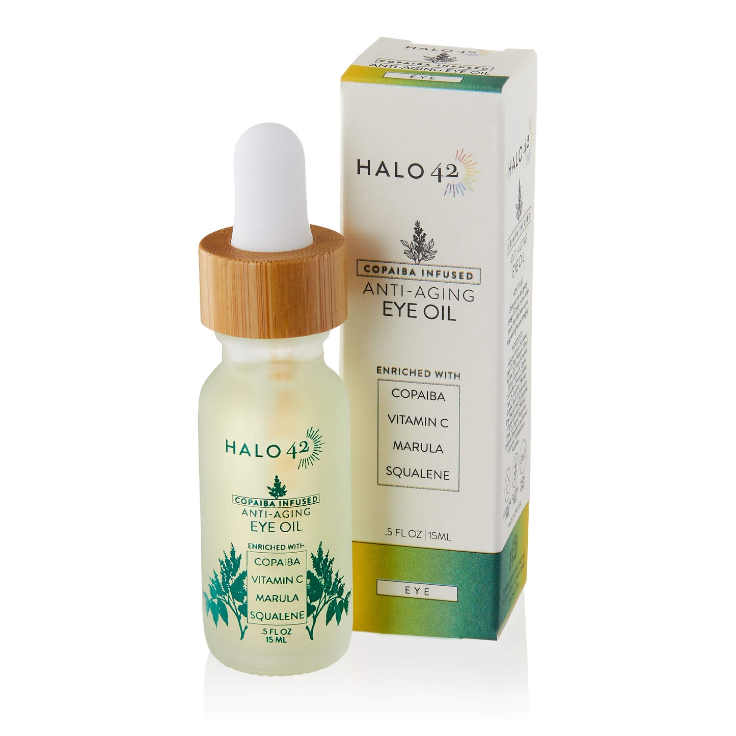 Halo42 Skincare Anti-aging eye oil bottle and box