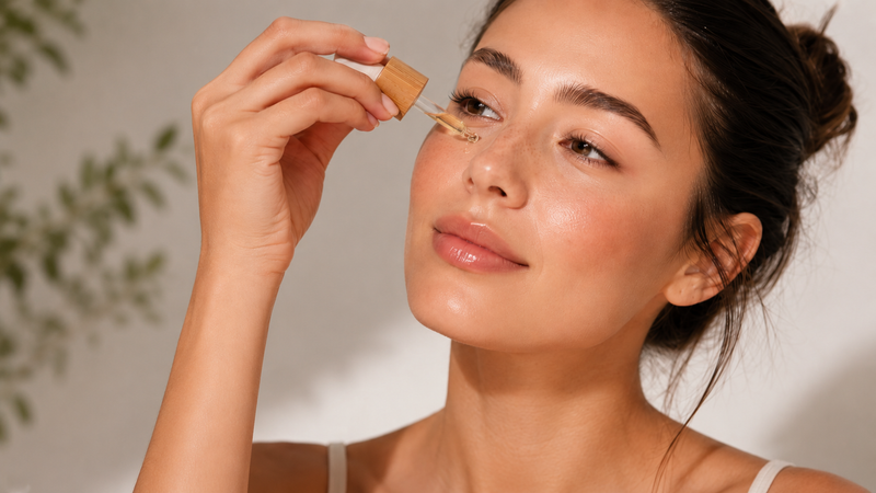 A soft little ritual for brighter, well-rested-looking eyes. ✨  Gently apply a small amount of eye oil around the under-eye area and let your skin drink in the glow.